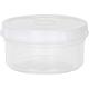 Boîte ronde avec couvercle à visser 250 ml, PP, transparent