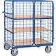Chariot à plateaux fetra® 8483-3DE hauteur 1552 mm surface de chargement 1200 x 800 mm