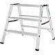 Marchepied double rabattable charge lourde 135 XL, 2x3 marches, hauteur de travail 2,70m