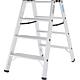 Marchepied double escamotable pour charges lourdes 135, 2x4 marches, hauteur de travail 2,95m