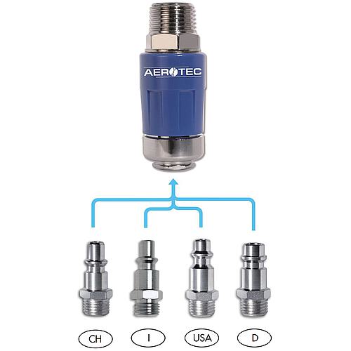 Raccord rapide Aerotec EASY SAVE PRO avec filetage mâle