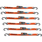 Sangle d'arrimage orange, 6 pcs