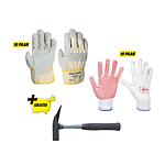 Paquet de gants de travail pour la construction avec marteau de lattage GRATUIT