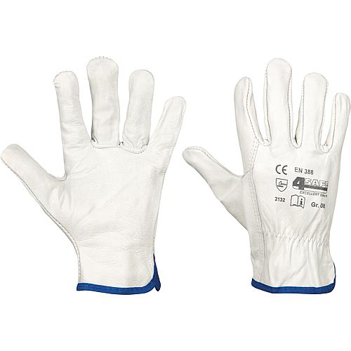 Gants de travail en cuir de vachette pleine fleur HDN Standard 1