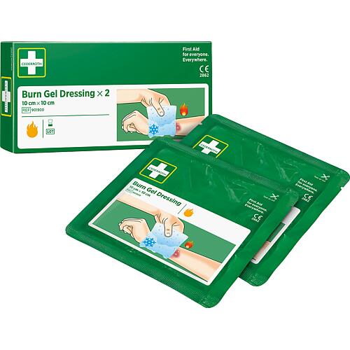 Compresses de gel pour brûlures Burn GEL Anwendung 2