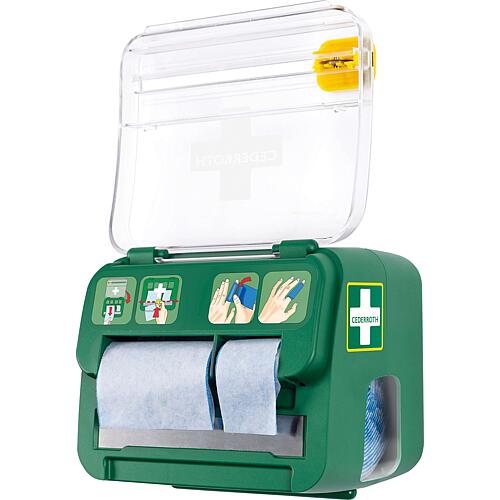 Distributeur de pansements rapides/mousses 2en1 Anwendung 1