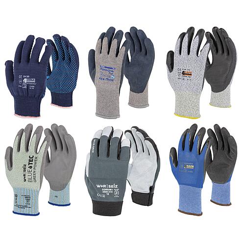 Gants de travail GR10/XL bois, 6 pièces
