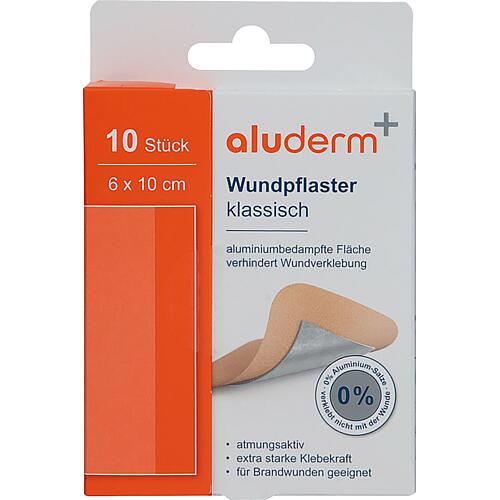 Pansement adhésif aluderm classique 6 cm x 10 cm, Cond. = 10 Pièces