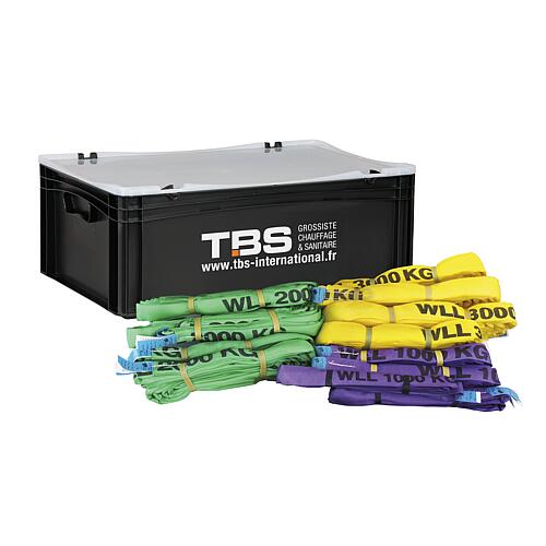 Kit d'élingues rondes,12 pièces, dans Mallette de transport TBS-France Standard 1