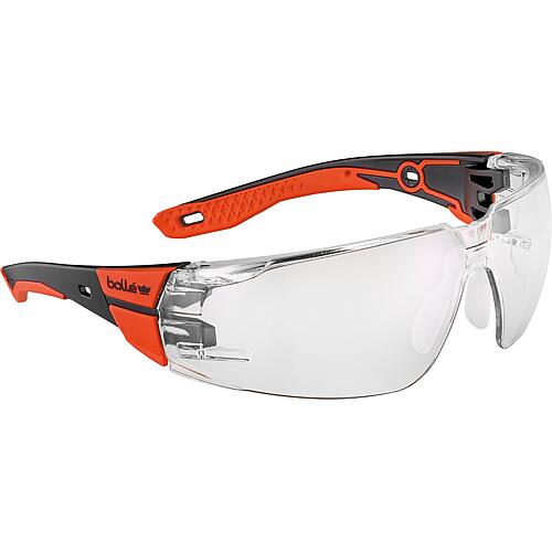 Lunettes de protection RUSH+2.0 Cadres rouge/noir PC clair, antibuée anti-rayures
