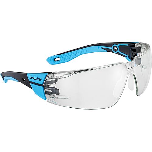 Lunettes de protection RUSH+2.0 Cadres bleu/noir PC clair, antibuée anti-rayures
