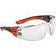 Lunettes de protection RUSH+2.0 Cadres rouge/noir PC clair, antibuée anti-rayures