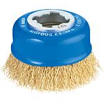 Brosse BOSCH® avec porte-outil X-Lock  pour travailler le métal, Fil laiton