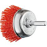 Brosse boisseau garniture synthétique non tressé, avec tige ø 6 mm