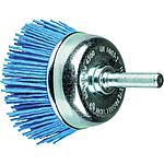 Brosse ronde garniture synthétique non tressé, avec tige ø 6 mm