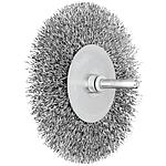 Brosse ronde fil de fer d’acier non tressé, avec tige ø 6 mm