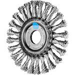 Brosse ronde en fil d'acier inoxydable, tressée, avec filetage intérieur M14
