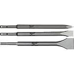 Kit de burins Milwaukee SDS-Plus, 3 pièces, burin pointu, plat, large 250 mm