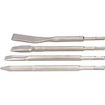 Kit de burins heller® ENDURO auto-affûtés SDS-Plus, 4 pièces burins pointus/plats/en spath et à carreaux