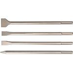 Kit de burins heller® SDS-Max, 4 pièces burins pointus/plats et burins à copeaux