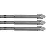 Kit de forets à verre et à carrelage Heller QUICKBIT CERAMICMASTER, 3 pièces