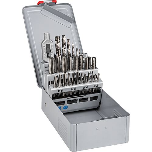 Jeu de tarauds à main avec tarauds M 3 - M 12 Standard 1