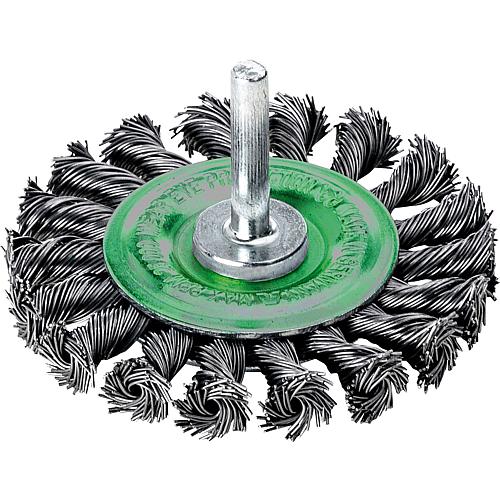Brosses rondes à tige avec fil en acier inoxydable et tige de ø 6 mm Standard 1