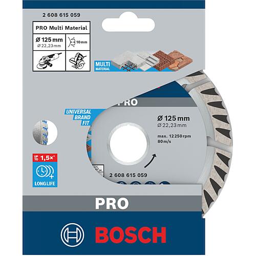 Disque diamant BOSCH standard pour universel D= 125 x 22,23 x 2,0mm