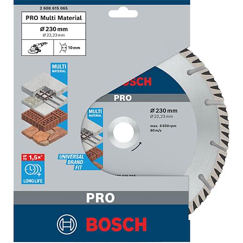 Disque diamant BOSCH standard pour universel D= 230 x 22,23 x 2,6mm