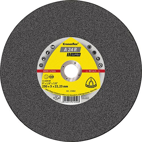 Disque à tronçonner Kronenflex® A 24 R Supra, droit, pour l’acier, l’acier inoxydable et la fonte Standard 1