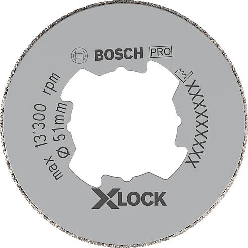 Foret a sec BOSCH® Diamant ac insert X - Lock Ø 51 mm