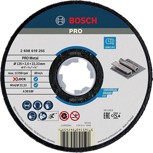Disque a tronconner BOSCH® droit pr metal ac insert X-Lock Ø 125 x 2,5 mm