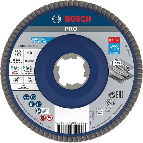 Disque a lamelles BOSCH® droite ac insert X - Lock Ø 125 mm K60