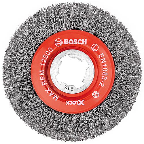 Brosse circulaire BOSCH® ac insert X - Lock Ø 115 mm 0,3 mm cable acier