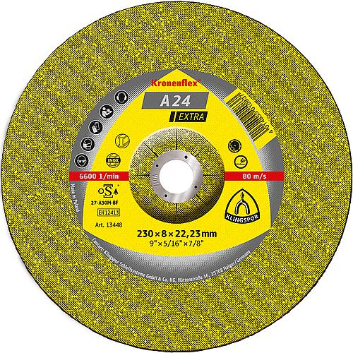 Meule à ébarber KLINGSPOR A24 EXTRA 230 x 8,0 x 22,23 mm, Contre-coudée