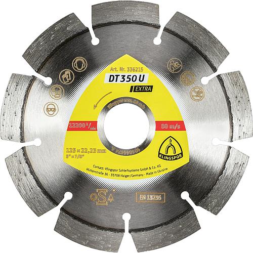 Disque de découpe diamant DT 350 U EXTRA, pour béton, maçonnerie, tuiles, briques silico-calcaire, pierre naturelle, briques recuites, chapes