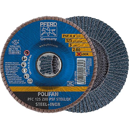 Plateau de ponçage à lamelles Ø 125mm X-Lock K80 pour acier, inox