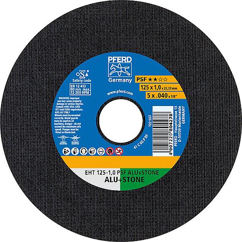 Disque abrasif PSF, droit pour aluminium, titane, autres métaux non ferreux, pierre, béton, carrelage, duroplaste, fibres renforcées, thermodurcissables (GFK, CFK), fonte Standard 1