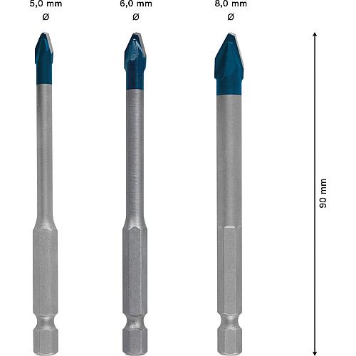 Jeu de forets carrelage EXPERT, 3 pièces Anwendung 1