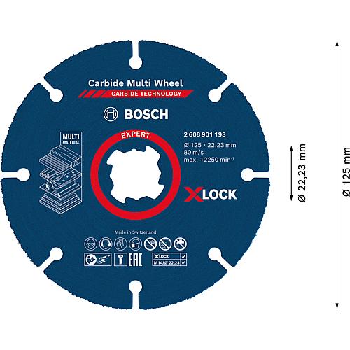 Disque à tronçonner EXPERT Carbide Multiwheel Ø 115 mm X-LOCK, droit
