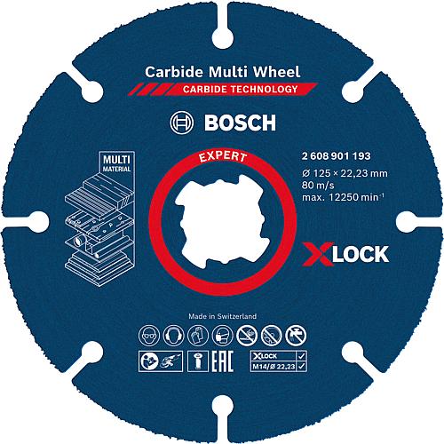 Disque à tronçonner EXPERT Multiwheel, TECHNOLOGIE CARBURE, pour bois, bois avec clous, panneaux de particules, contreplaqué, bois stratifié pressé, panneau MDF revêtu et non revêtu, cuivre, panneaux de sol stratifiés, polyamide, droit Standard 2