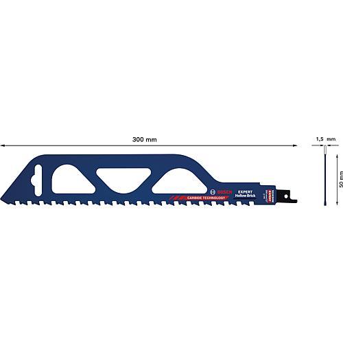 Lame de scie sabre  S1243HM pour Poroton, brique creuse (rouge),TECHNOLOGIE CARBURE Anwendung 1