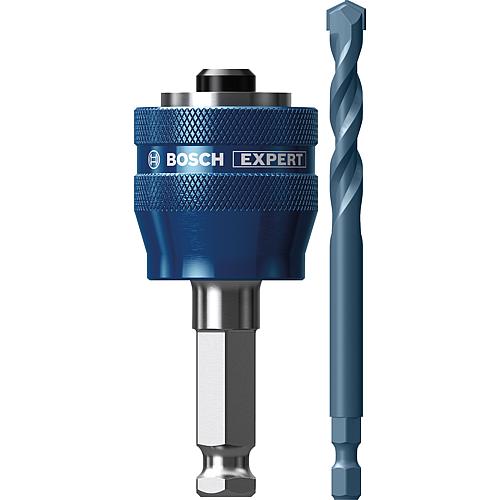 Adaptateur de scie cloche EXPERT PowerChange Plus à emmanchement hexagonal avec foret de centrage Standard 1