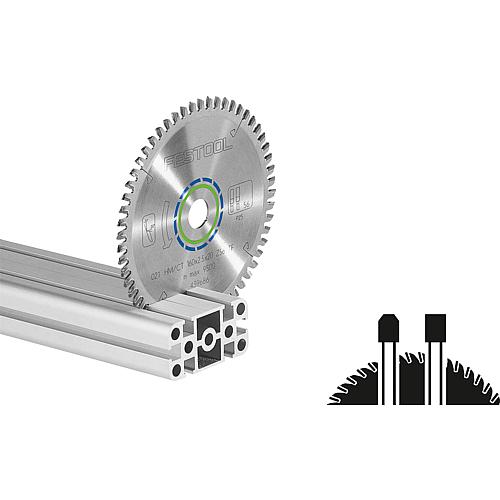 Lame de scie circulaire pour panneaux et profilés en aluminium, pour matières plastiques dures et renforcées de fibres Anwendung 1