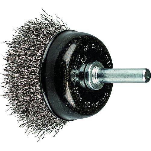 Brosse boisseau fil d’acier inoxydable non tressé, avec tige ø 6 mm Standard 1