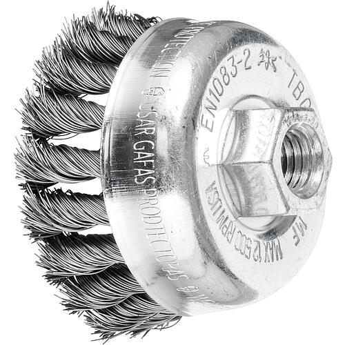 Brosse boisseau, fil d’acier inoxydable TBG tressé, M14 Standard 1