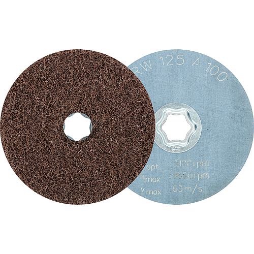 Disque en non tissé COMBICLICK, pour acier moulé, acier inoxydable, aluminium, bronze, cuivre, laiton, thermoplastiques, titane, corindon A Standard 1