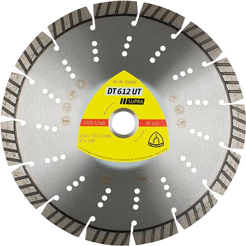 Disques à tronçonner diamantés DT 612 UT Supra, pour béton, vieux béton armé, brique silico-calcaire Standard 1