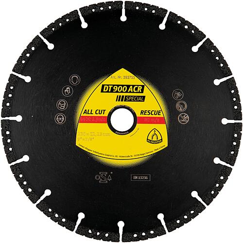 Disques à tronçonner diamantés DT 900ACR SPECIAL, pour béton, verre, matériaux dérivés du bois, plastique, caoutchouc Standard 1