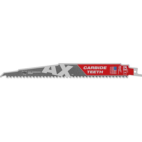Lames de scie sabre Milwaukee AX, longueur 230 mm, Cond. 1 Pièce, pour bois avec pointes Standard 1